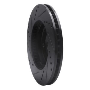 Chevrolet Classic Brake Rotor (1) - Front Right - R1 Concepts - Drilled & Slotted - Black - `97-`05